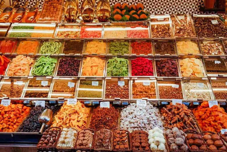 Puesto típico del Mercado de Santa Caterina