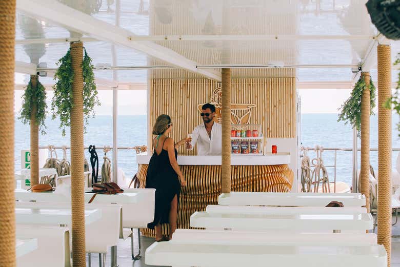 Order a drink at the bar