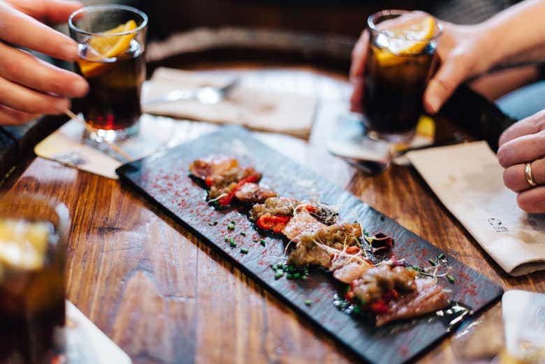 Durante il tour delle tapas a Barcellona