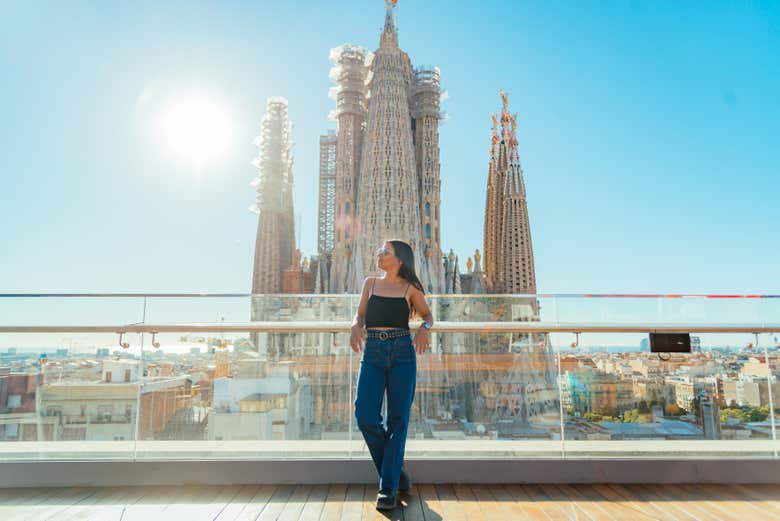Sagrada Familia desde la azotea del Hotel Sercotel Rosellón