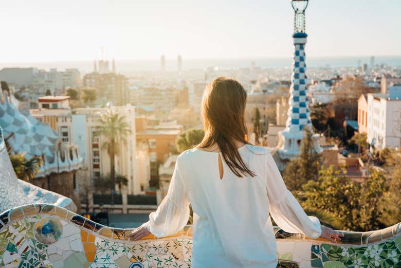 Admirando o Parque Güell