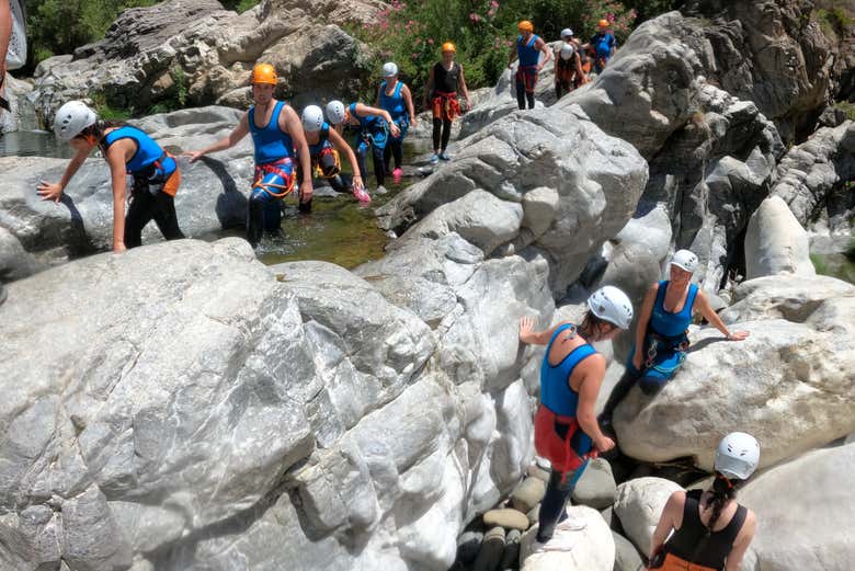 Discesa di canyon nel Guadalmina