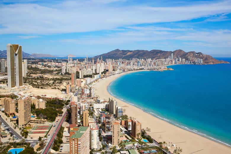 Panorámica de la costa de Benidorm