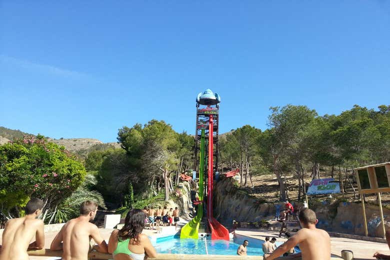Tobogán en Aqualandia