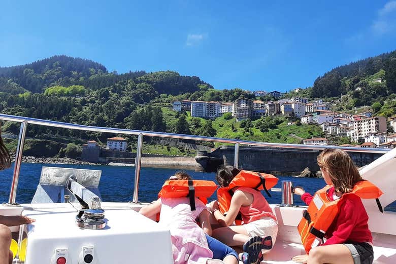 Enjoying the boat trip