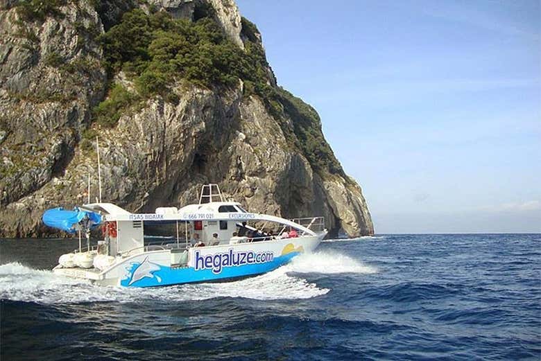 Next to the cliffs