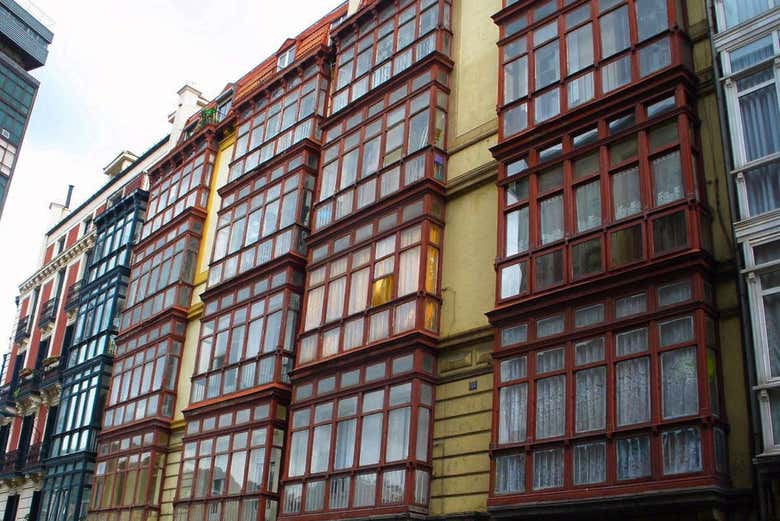 Fachadas del casco viejo de Bilbao