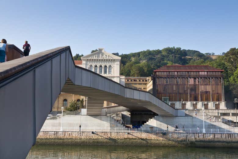 Admirando el puente Pedro Arrupe