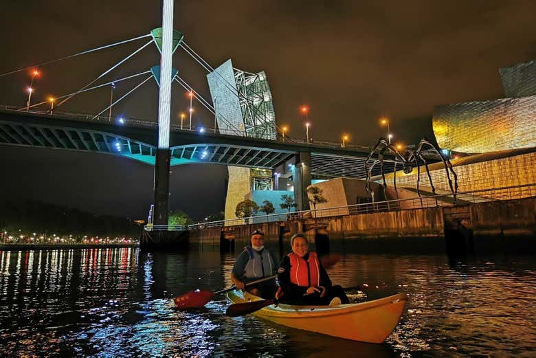 Vista serale su Bilbao