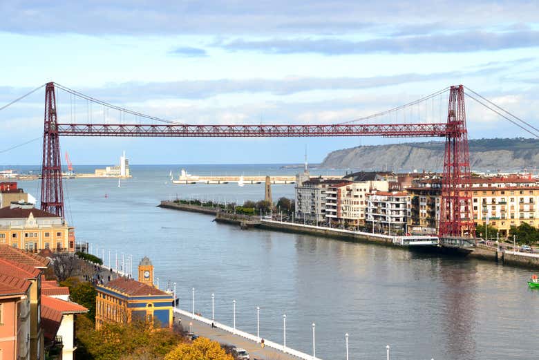 Puente Colgante de Bizkaia, que une Portugalete y Getxo