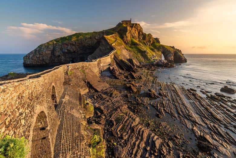 San Juan de Gaztelugatxe al tramonto