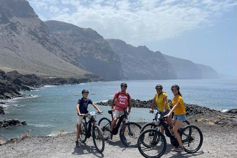 Durante o passeio de bicicleta elétrica