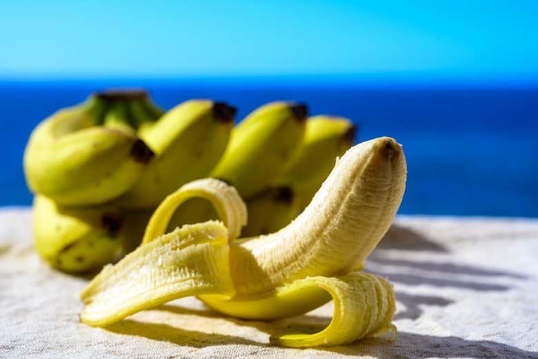 Los típicos plátanos de Canarias