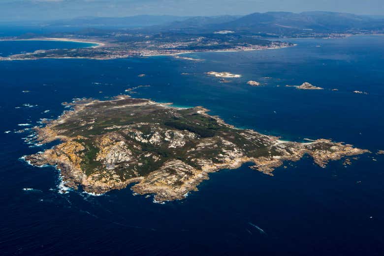 Vista aérea de la Isla de Sálvora