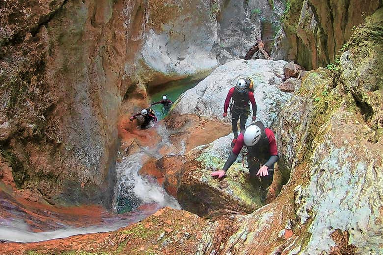 Descendiendo uno de los cañones