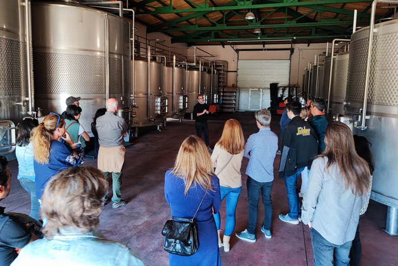 Viendo los depósitos de acero inoxidable