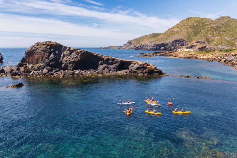 Vistas de las tranquilas aguas de Cabo de Palos