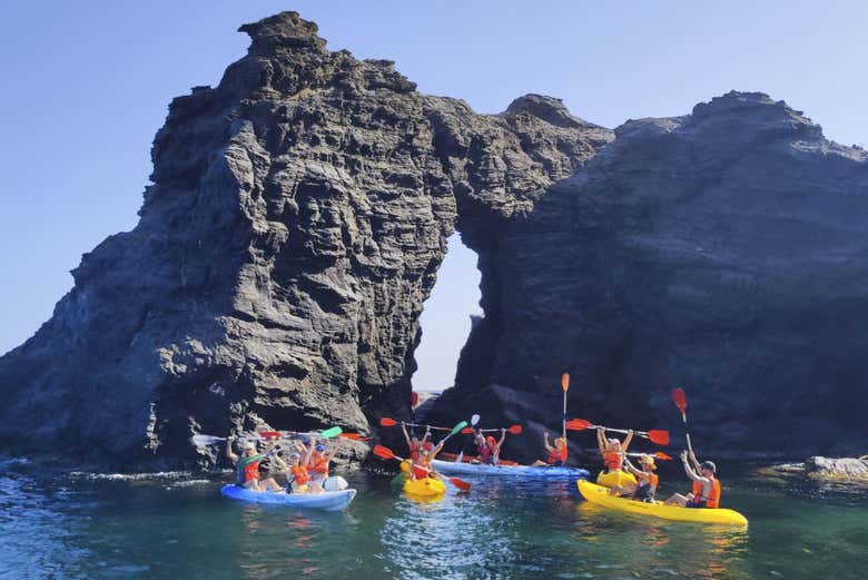 Remando en kayak por la Costa Cálida