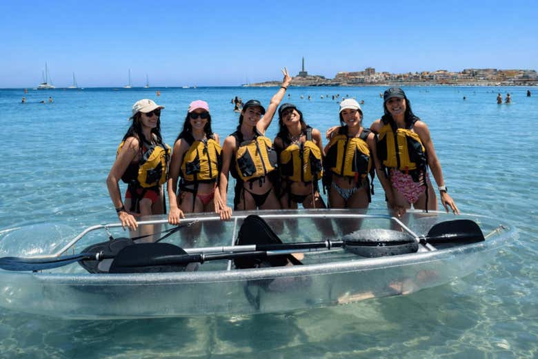 ¡Momento foto antes de empezar a remar!