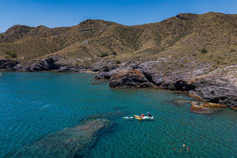 Vistas aéreas de las playas de Calblanque