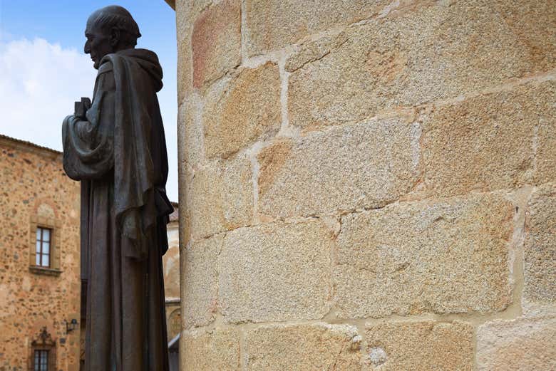Detalle de una de las paredes de la Concatedral de Cáceres
