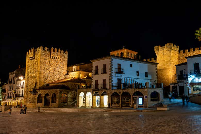 Plaza Mayor iluminada