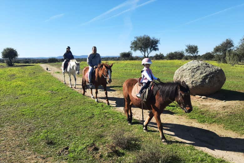 Rota familiar pelo campo