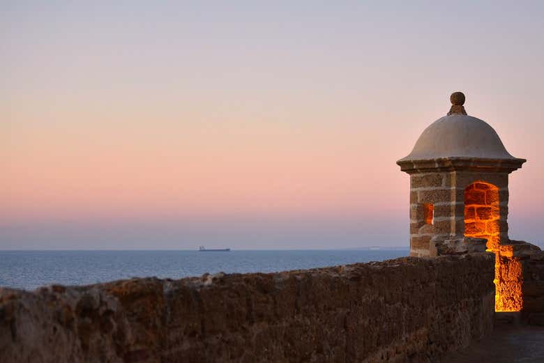 Castle of Santa Catalina at sunset