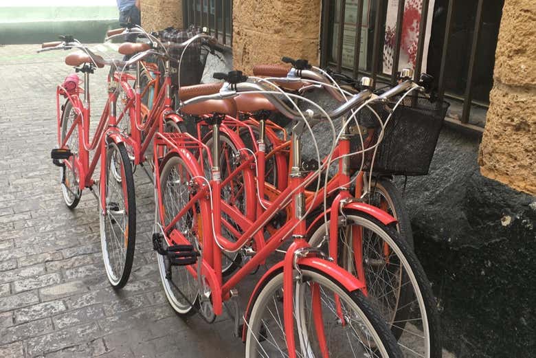 Vista das bicicletas que utilizaremos durante o tour