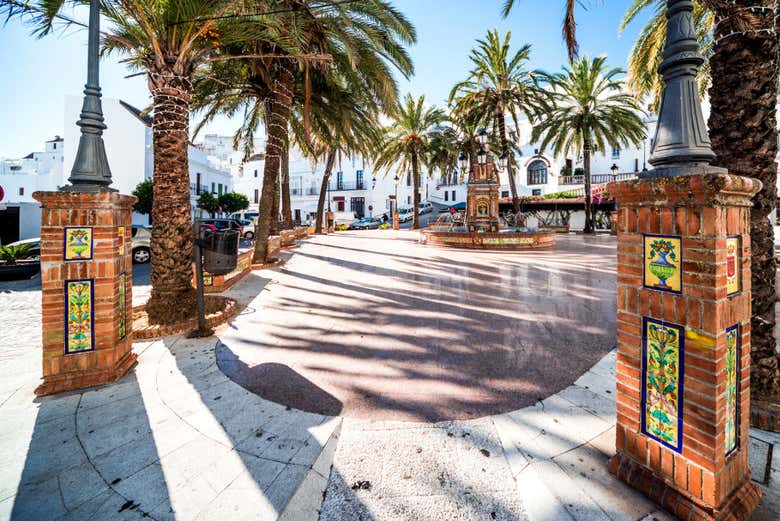 Visitando la plaza de España de Vejer