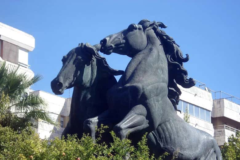 Monumento al caballo en Jerez de la Frontera