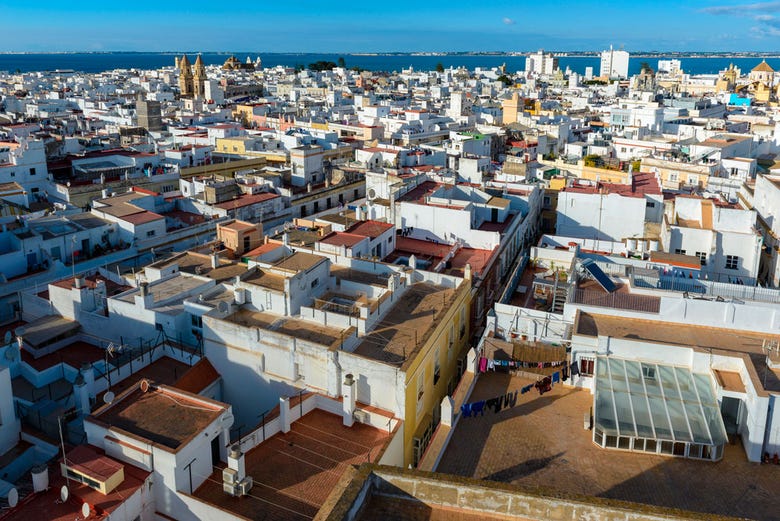Views over Cadiz from the Tavira Tower