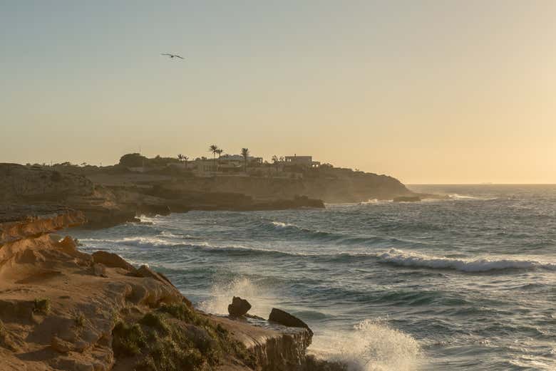 La Playa Comte, al oeste de Ibiza