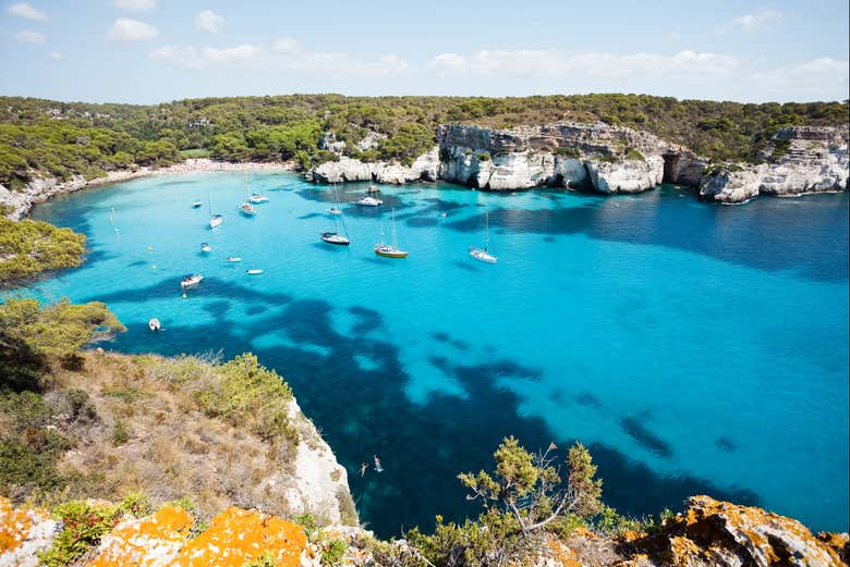 Cala Macarella, no sul de Menorca