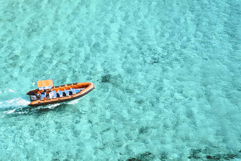 Aguas cristalinas en el sureste de Mallorca