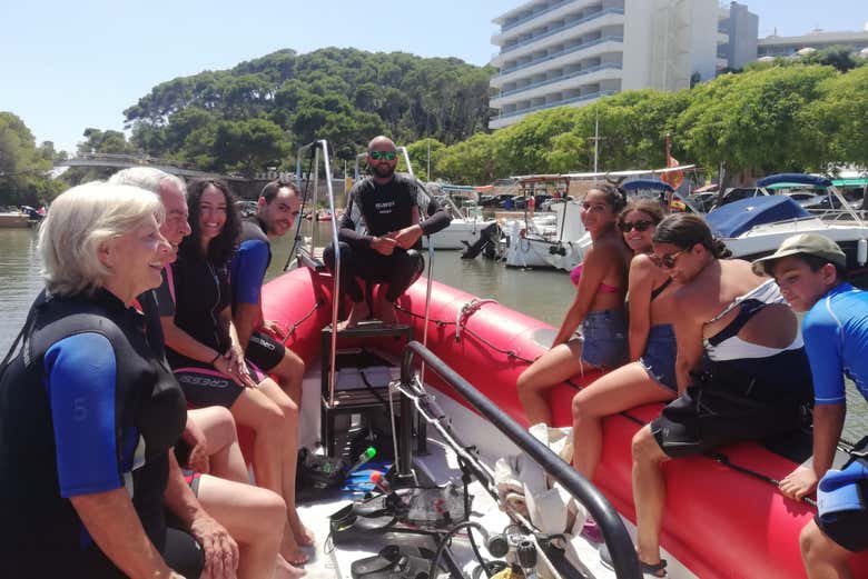 Preparados para fazer snorkel