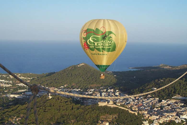 Disfrutando del paseo en globo