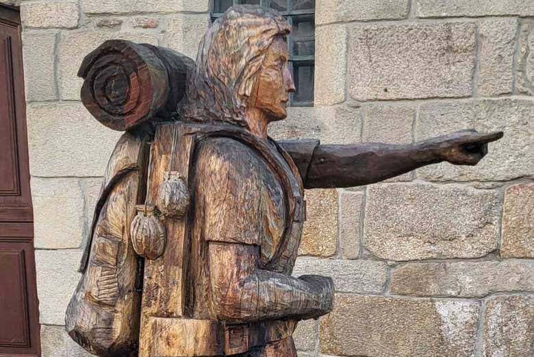 Una estatua al peregrino