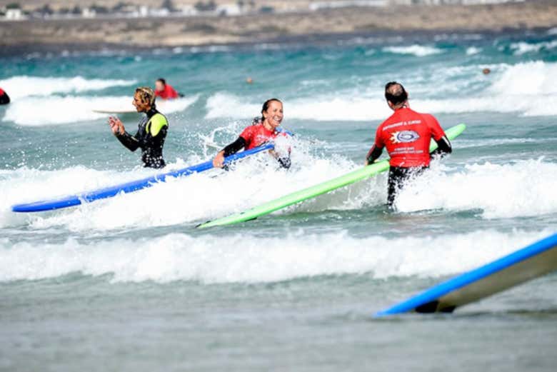 Aprendiendo a surfear