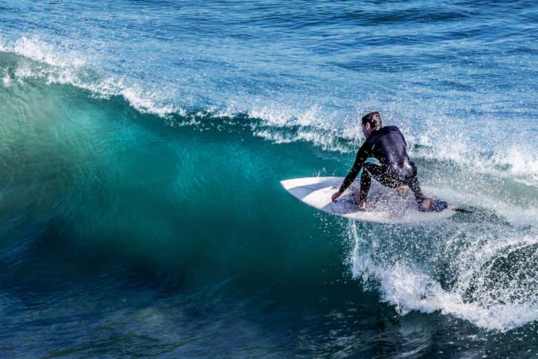 Surfing in Lanzarote