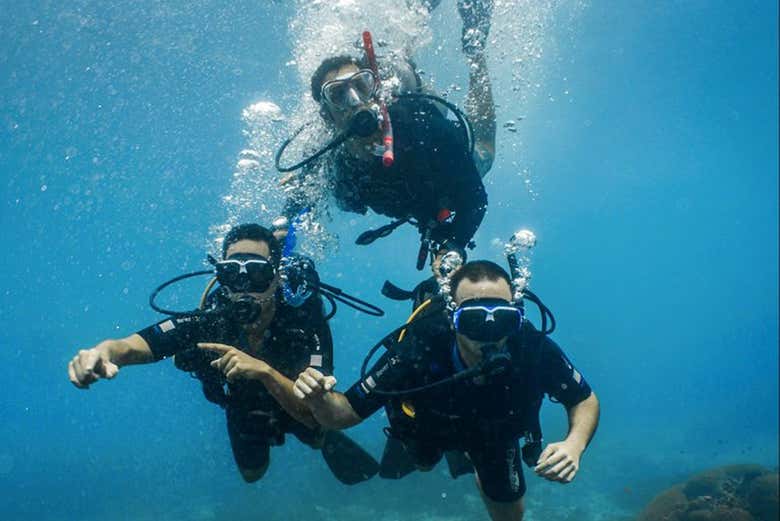 Immersione con amici