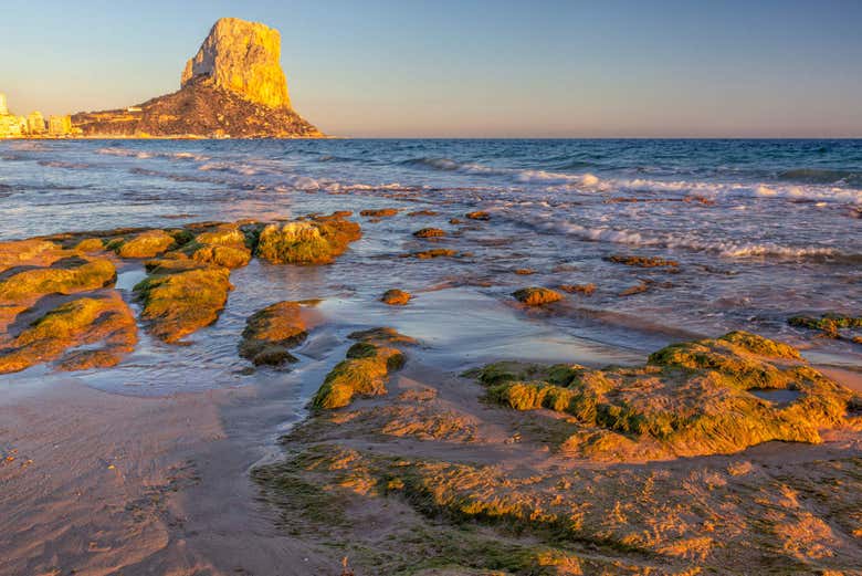 Peñón de Ifach au coucher du soleil