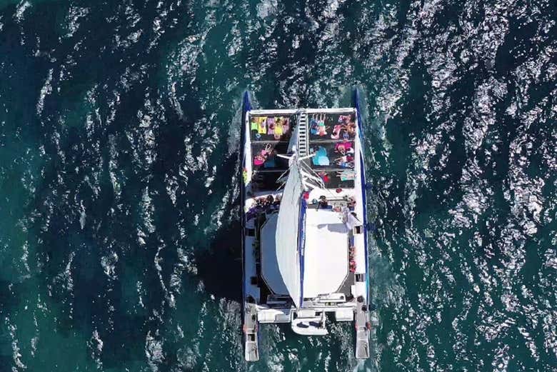 Catamaran vu du dessus