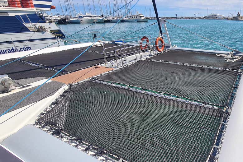 The nets ready for the tourists