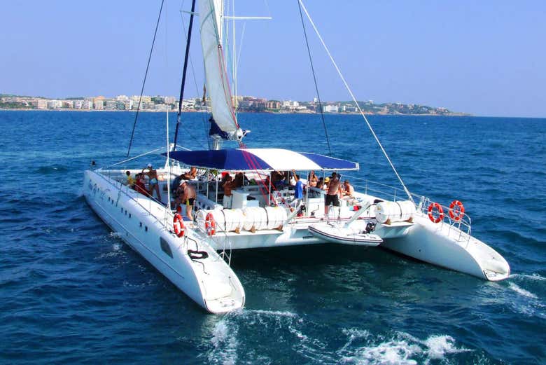 Durante el paseo en catamarán
