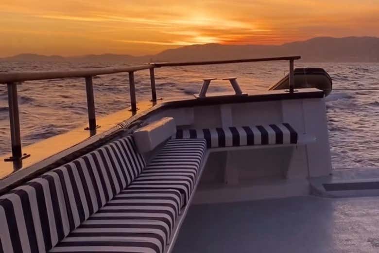 Atardecer visto desde el barco
