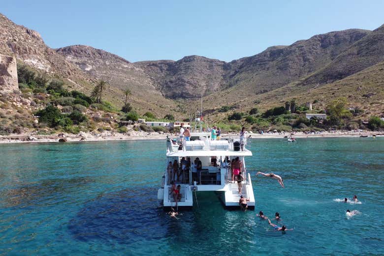 Chegando a Cala de San Pedro