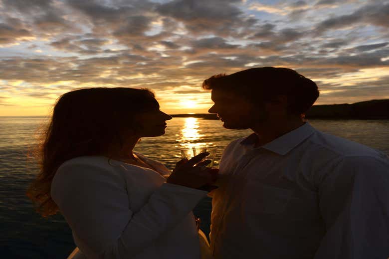 Paseo romántico en velero