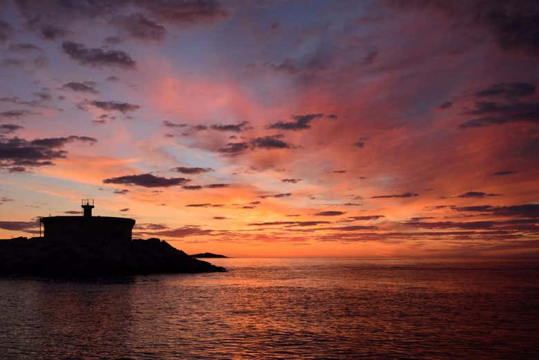 Puesta de sol en Cabo de Gata