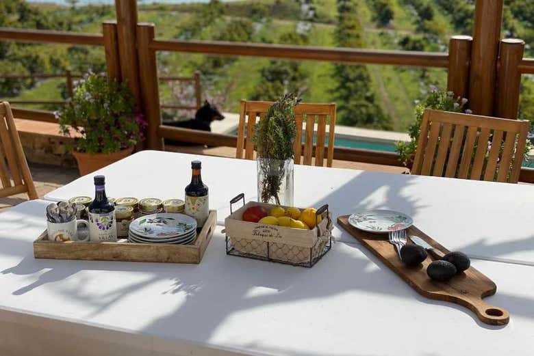 La terrazza della tenuta
